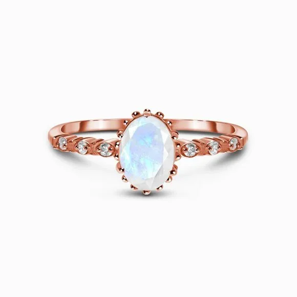 Moon Magic Jewelry Moon Magic Moonstone Ring 8kt Rose Gold